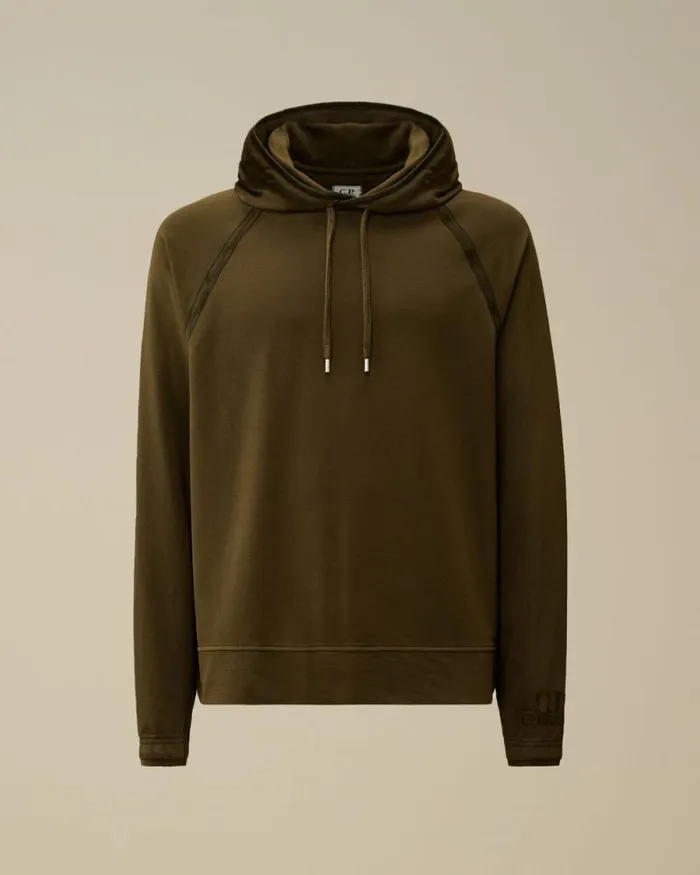 CP Company Sweatshirts Light Fleece Logo Hooded Sweatshirt Ivy Green 8211 Man CP Company Sweatshirts Light Fleece Logo Hooded Sweatshirt Ivy Green 8211 Man