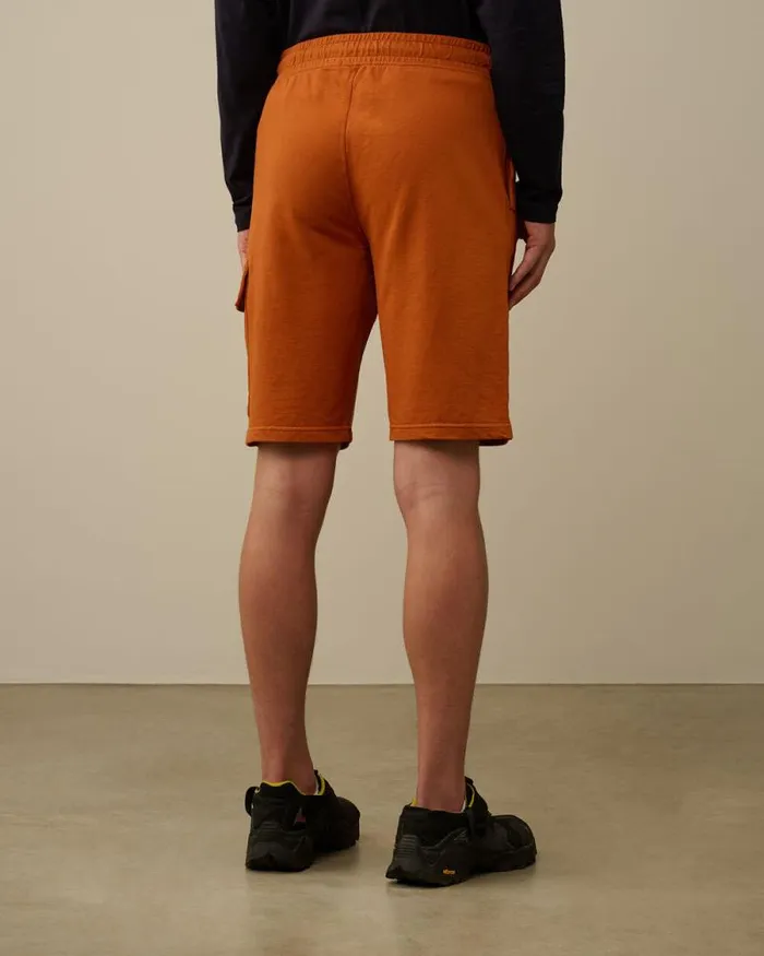 CP Company Tracksuits and Shorts Light Fleece Lens Shorts Bombay Brown 8211 Man