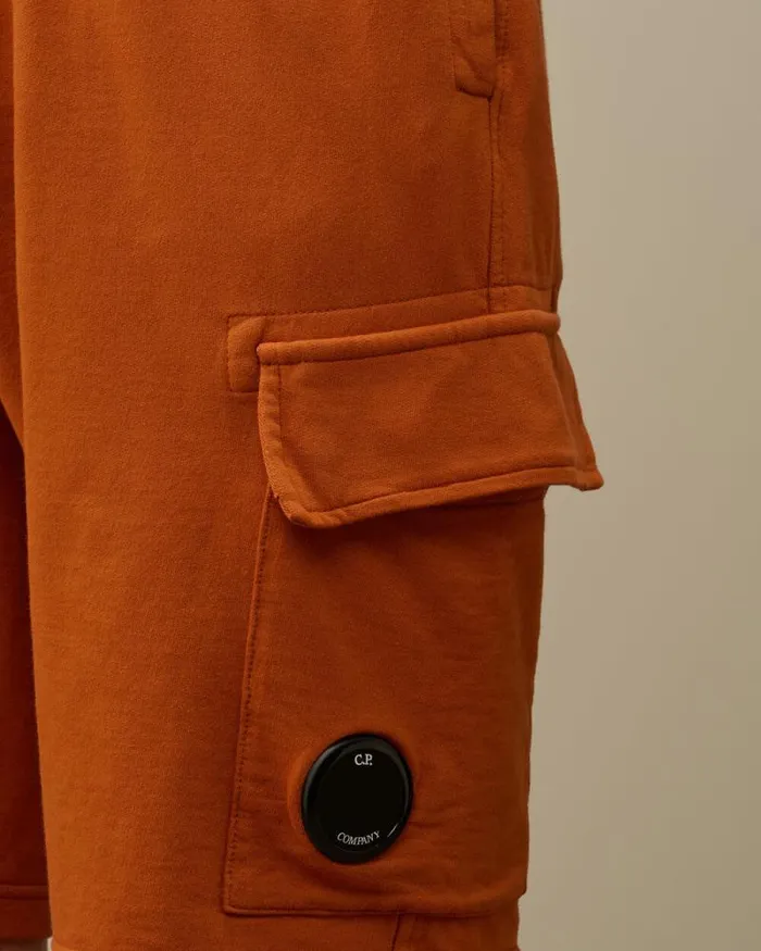 CP Company Tracksuits and Shorts Light Fleece Lens Shorts Bombay Brown 8211 Man
