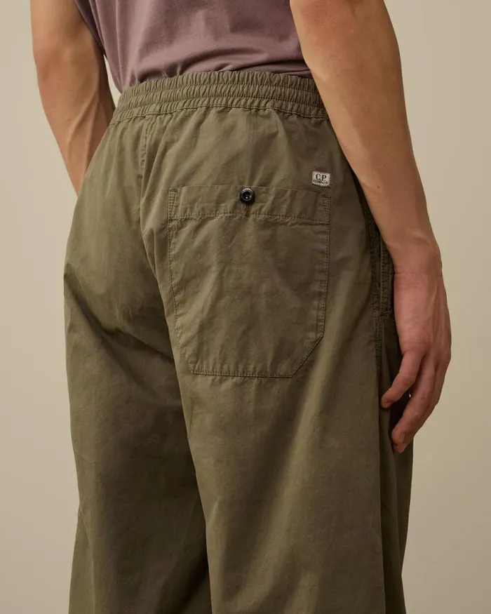 CP Company Trousers Microreps Boxy Lens Cargo Pants Grape Leaf Green 8211 Man