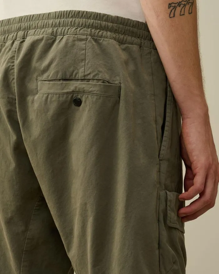 CP Company Trousers Microreps Regular Cargo Pants Grape Leaf Green 8211 Man
