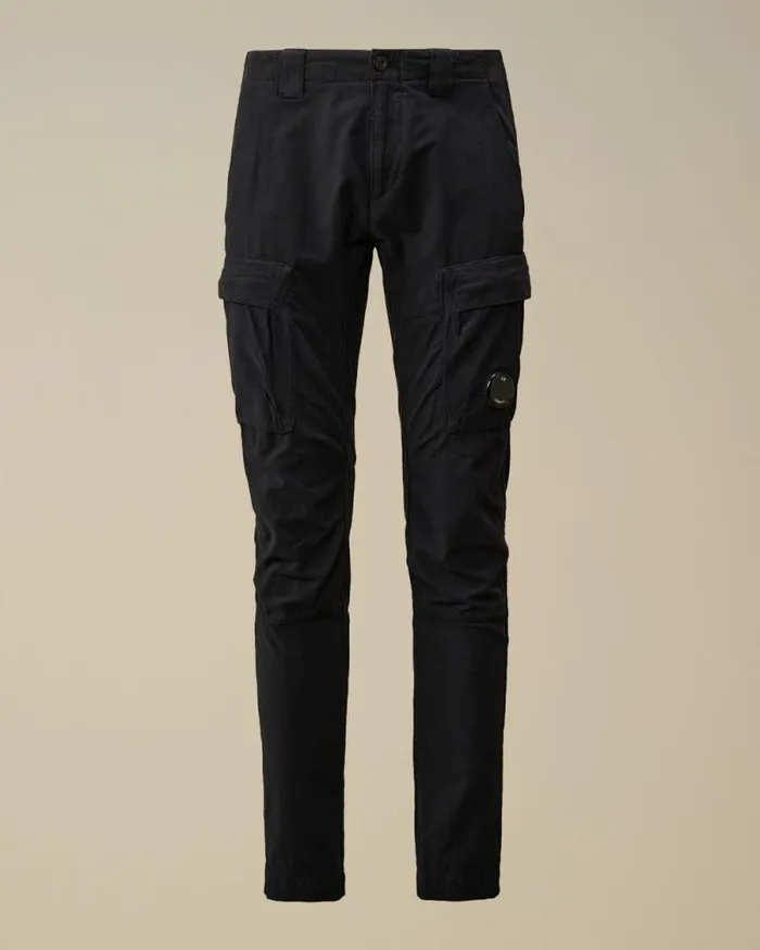 CP Company Trousers Ottoman Stretch Emerized Ergonomic Cargo Pants Total Eclipse Blue 8211 Man CP Company Trousers Ottoman Stretch Emerized Ergonomic Cargo Pants Total Eclipse Blue 8211 Man