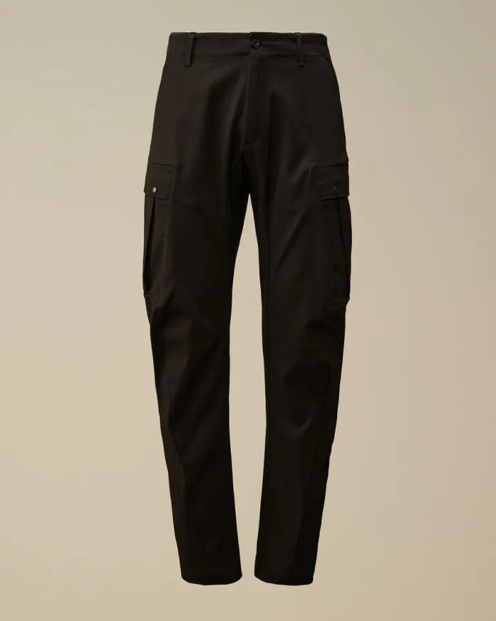 CP Company Trousers Superior Structure Stretch Regular Cargo Pants Black 8211 Man CP Company Trousers Superior Structure Stretch Regular Cargo Pants Black 8211 Man