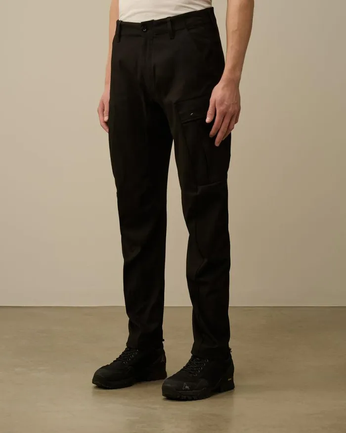 CP Company Trousers Superior Structure Stretch Regular Cargo Pants Black 8211 Man