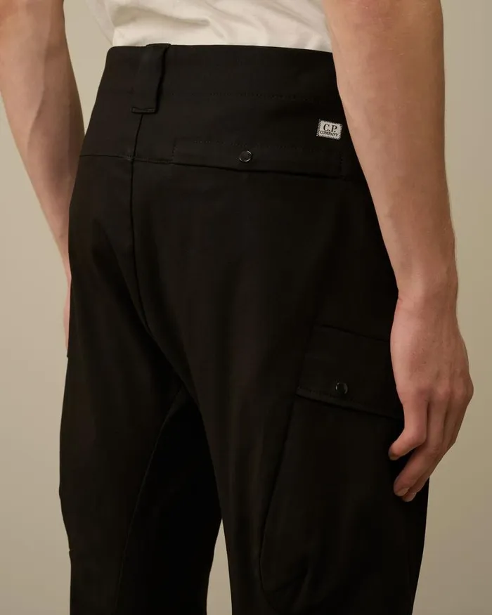 CP Company Trousers Superior Structure Stretch Regular Cargo Pants Black 8211 Man