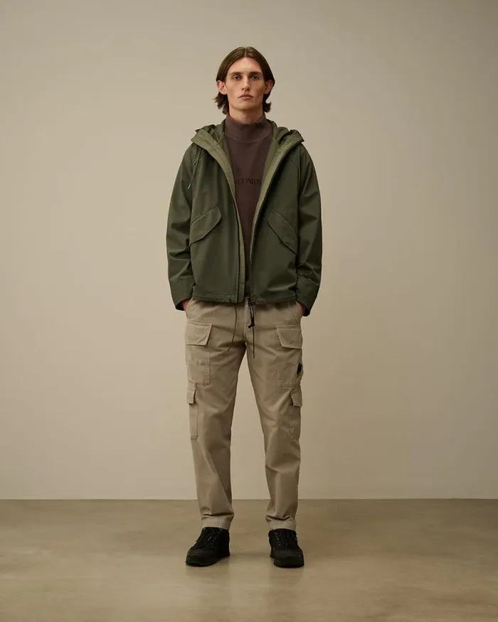CP Company Trousers Vintage Army Structure Regular Cargo Pants Vintage Khaki Beige 8211 Man