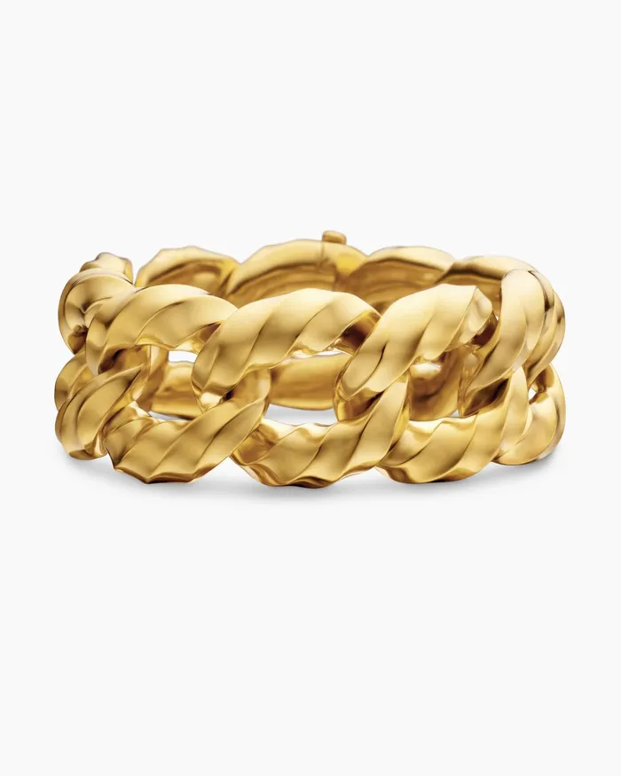 Cable Edge Curb Chain Bracelet In 18K Yellow Gold 23mm Women David Yurman Chain Cable Edge Curb Chain Bracelet In 18K Yellow Gold 23mm Women David Yurman Chain