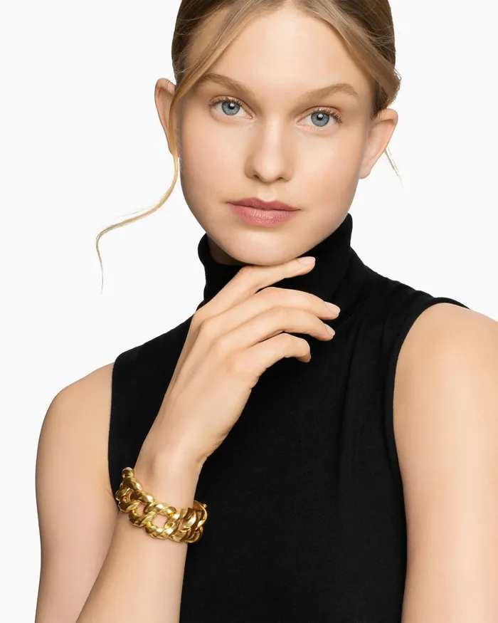 Cable Edge Curb Chain Bracelet In 18K Yellow Gold 23mm Women David Yurman Chain Cable Edge Curb Chain Bracelet In 18K Yellow Gold 23mm Women David Yurman Chain