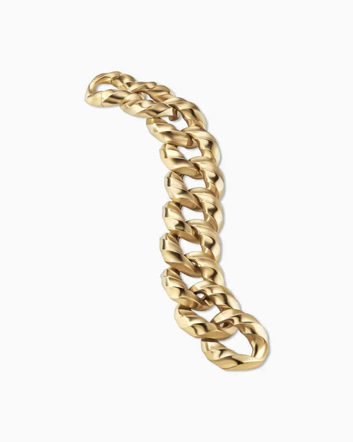 Cable Edge Curb Chain Bracelet In 18K Yellow Gold 23mm Women David Yurman Chain Cable Edge Curb Chain Bracelet In 18K Yellow Gold 23mm Women David Yurman Chain