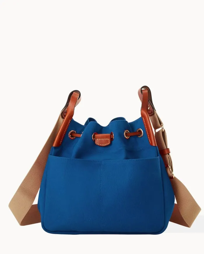 Canvas Drawstring 25 French Blue Women Dooney and Bourke Crossbodies Canvas Drawstring 25 French Blue Women Dooney and Bourke Crossbodies