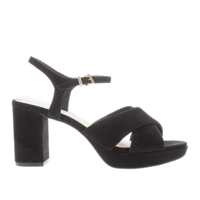 Carl Scarpa Bowie Black Suede Platform Sandals Women Sandals