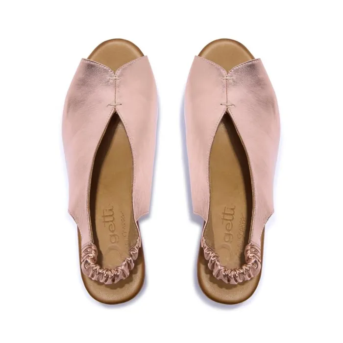 Carl Scarpa Buttercup Rose Gold Leather Sandals Women Sandals