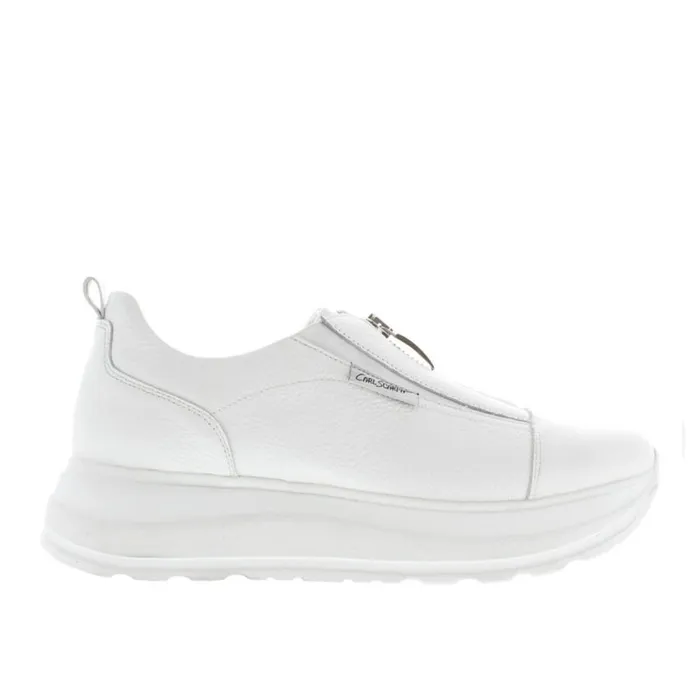 Carl Scarpa Cestine White Leather Platform Trainers Women Trainers