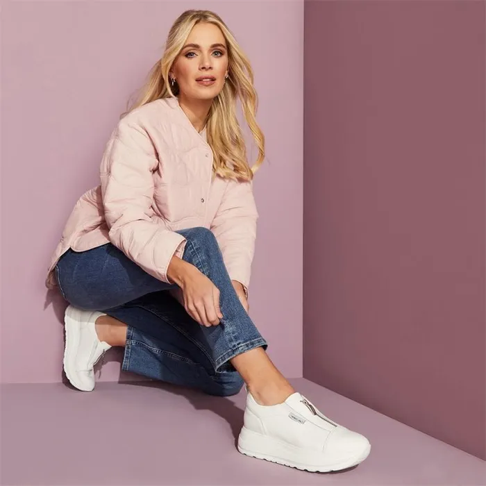 Carl Scarpa Cestine White Leather Platform Trainers Women Trainers