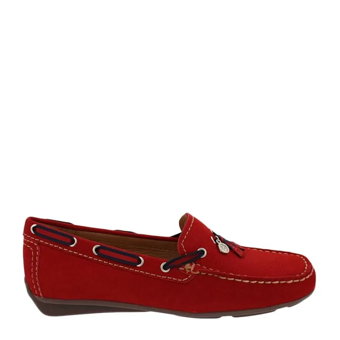 Carl Scarpa Faris Red SlipOn Tassel Loafers Women Suede Loafers