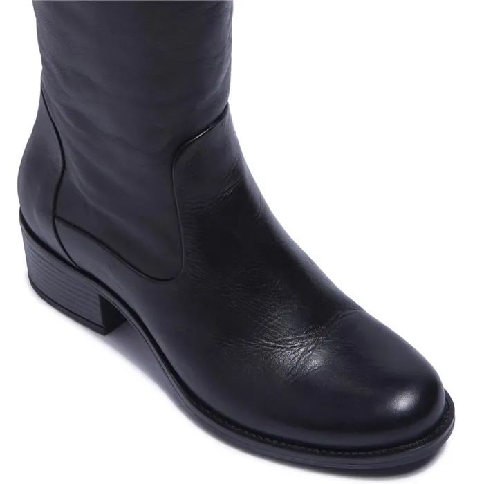 Carl Scarpa Gaido Black Leather Boots Women Leather Boots