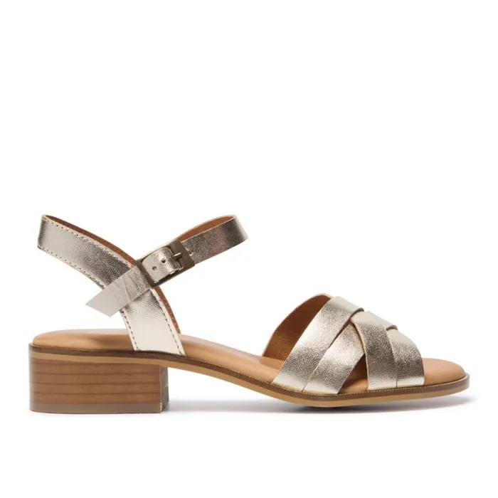 Carl Scarpa Isabelle Champagne Leather Sandals Women Sandals