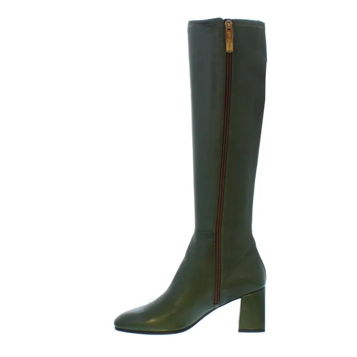 Carl Scarpa Jilly Green Italian Leather Knee High Boots Women Leather Boots