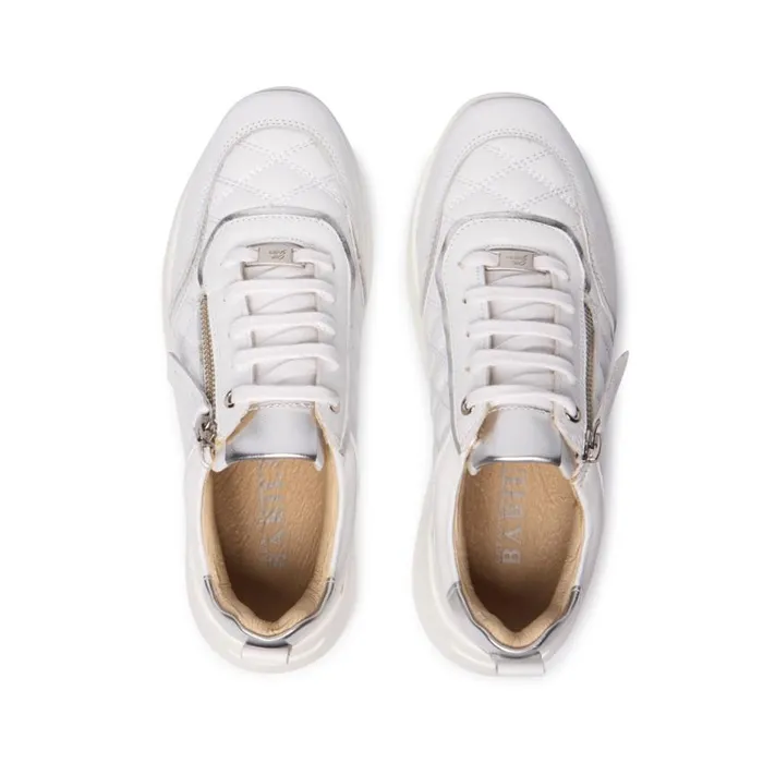 Carl Scarpa Lestina White Silver Leather Leisure Women Trainers Carl Scarpa Lestina White Silver Leather Leisure Women Trainers