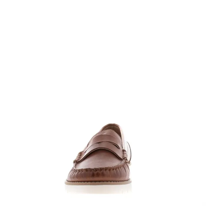Carl Scarpa Lucentia Tan Leather Wedge Loafers Women Bestselling