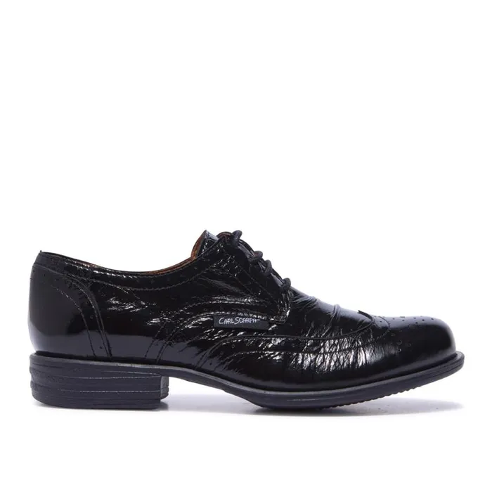 Carl Scarpa Perla Black Patent Leather Loafers Women Bestselling