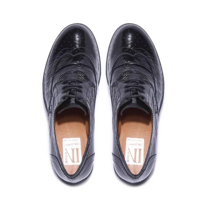 Carl Scarpa Perla Black Patent Leather Loafers Women Bestselling