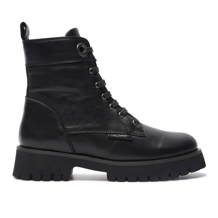 Carl Scarpa Rivello Black Leather Ankle Boots Women Leather Ankle Boots