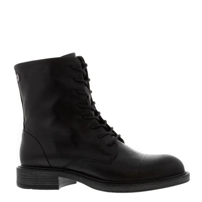 Carl Scarpa Rosemarie Black Leather Lace Up Ankle Boots Women Leather Ankle Boots