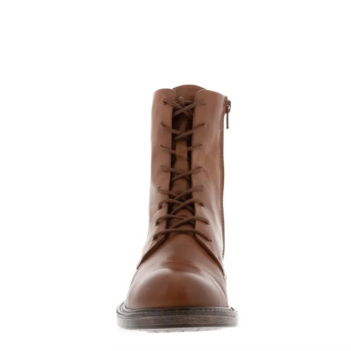 Carl Scarpa Rosemarie Tan Leather Lace Up Ankle Boots Women Leather Ankle Boots