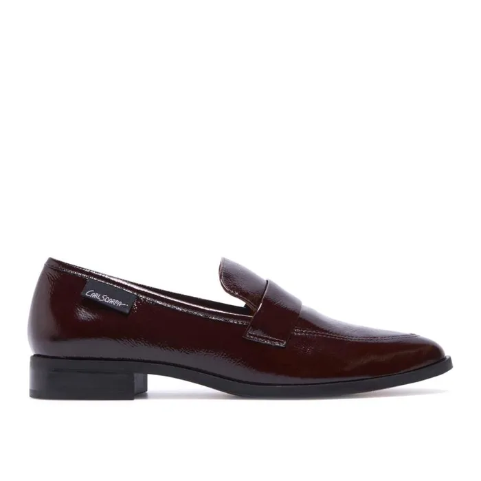 Carl Scarpa Sarina Bordo Patent Leather Loafers Women Bestselling
