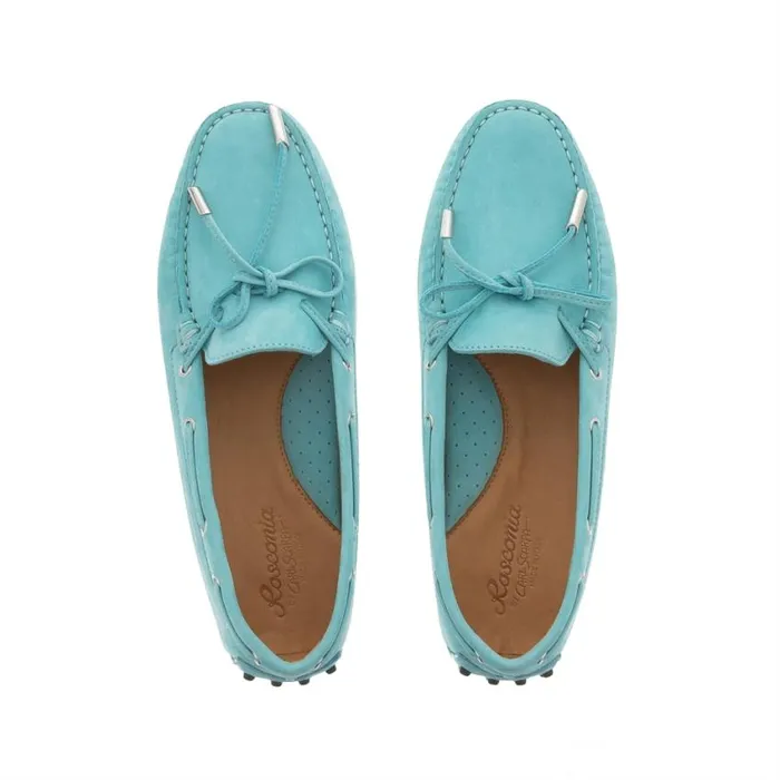 Carl Scarpa Venerdi Turquoise Nubuck Suede Loafers Women Suede Loafers