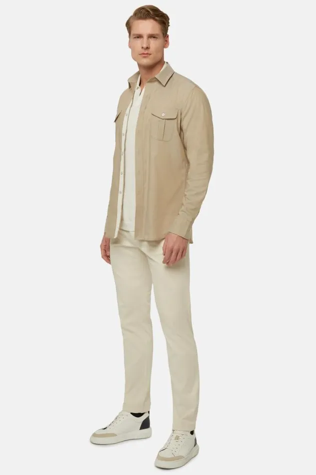 Casual Shirts Men Boggi Milano Regular Fit HighPerformance Beige Oxford Shirt Beige Casual Shirts Men Boggi Milano Regular Fit HighPerformance Beige Oxford Shirt Beige