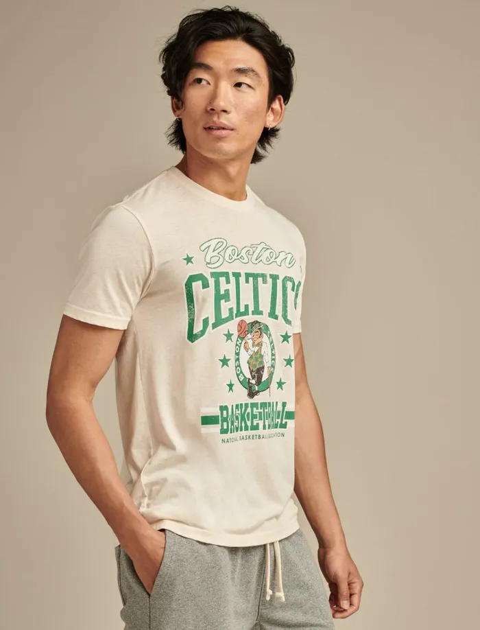 Celtics Graphic Tee 280 Cream Men Lucky Brand Graphic Tees