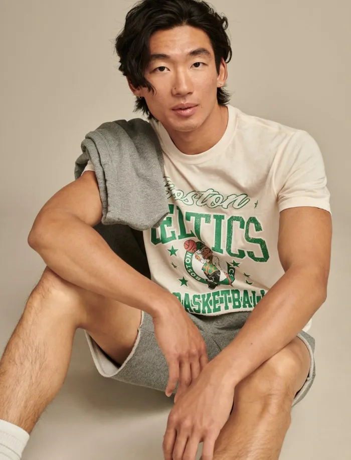 Celtics Graphic Tee 280 Cream Men Lucky Brand Graphic Tees