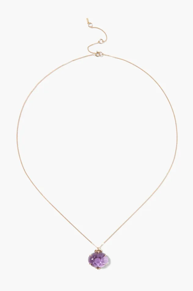 Chan Luu 14k Fine Women 14k Dahlia Necklace Amethyst
