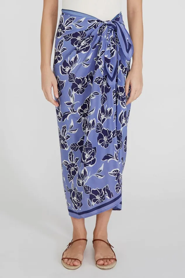 Chan Luu Bottoms Women Floral Sarong Jacaranda
