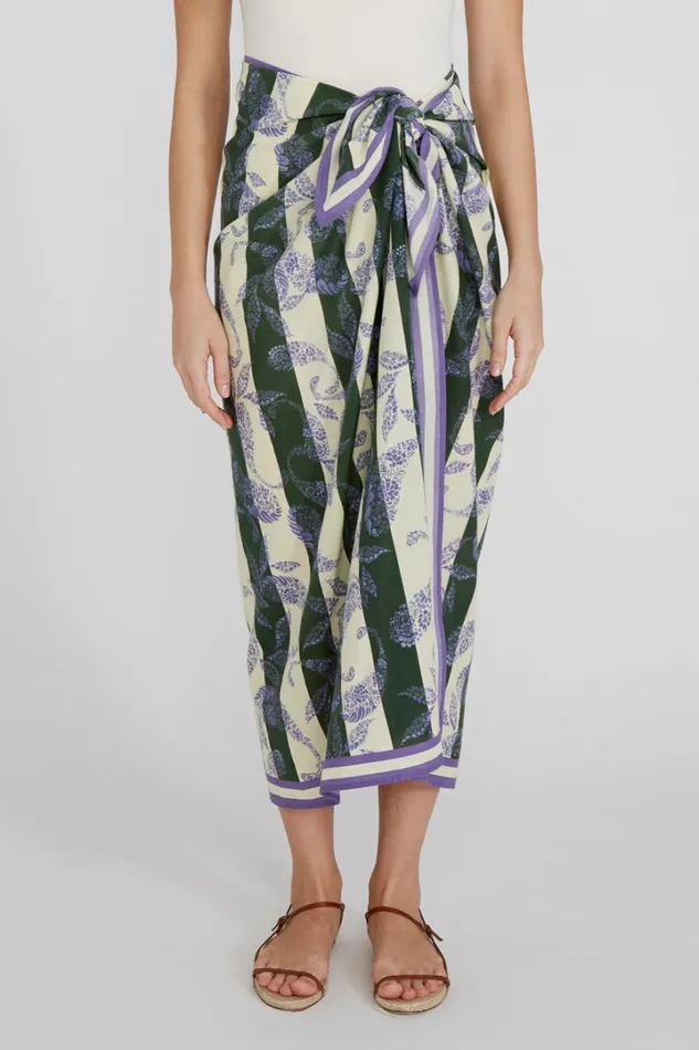 Chan Luu Bottoms Women Paisley Sarong Bellflower