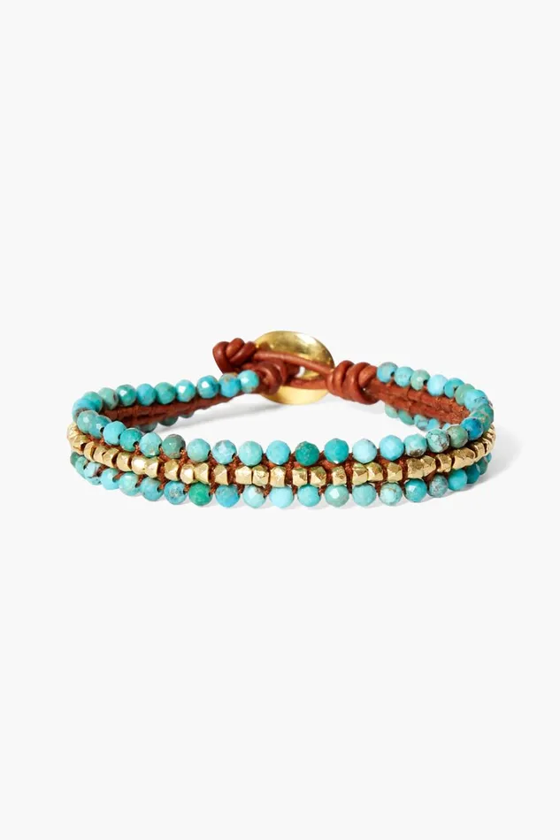 Chan Luu Bracelets Women Koa Wrap Bracelet Turquoise