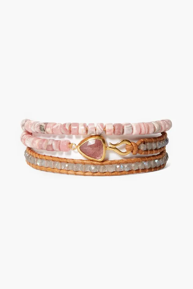 Chan Luu Bracelets Women Rahel Triple Wrap Bracelet Pink Mix