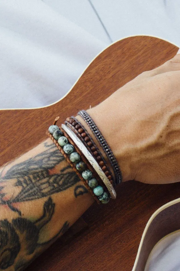 Chan Luu Bracelets Women Single Wrap Bracelet Matte African Turquoise