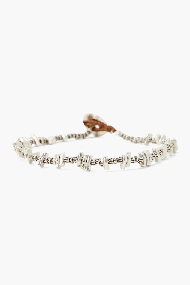Chan Luu Bracelets Women Turquoise and Etched Silver Bracelet Set
