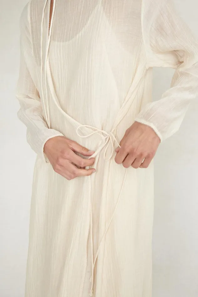 Chan Luu Dresses Women Heather Wrap Dress Antique White