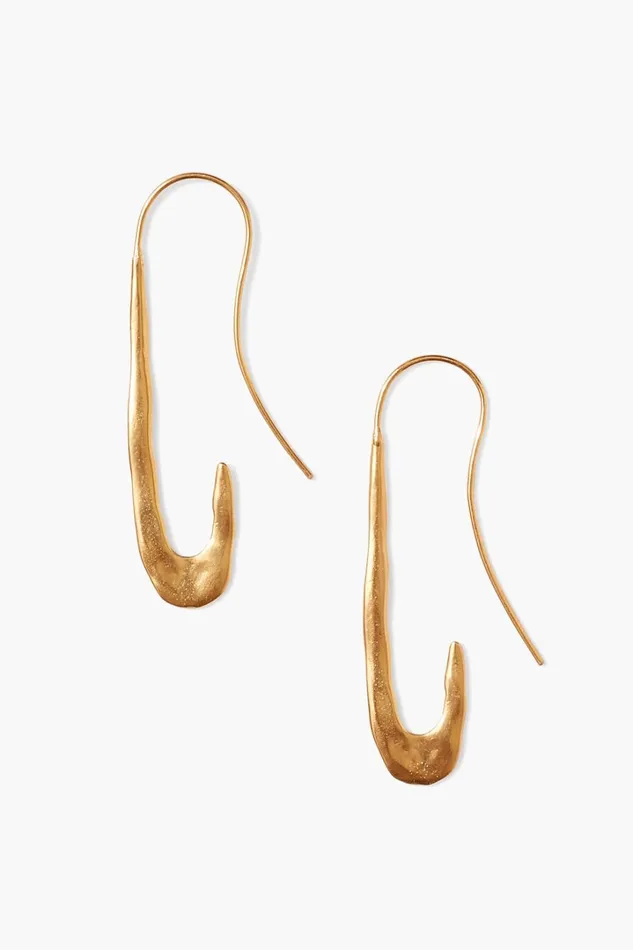 Chan Luu Earrings Women Gala Crescent Earrings Maxi Gold