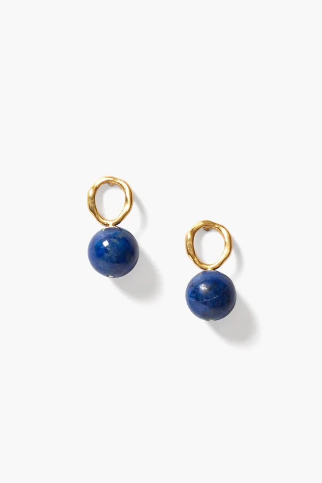 Chan Luu Earrings Women Globe Stud Earrings Lapis