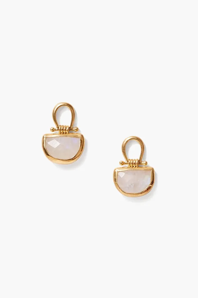 Chan Luu Earrings Women Luna Stud Earrings Moonstone