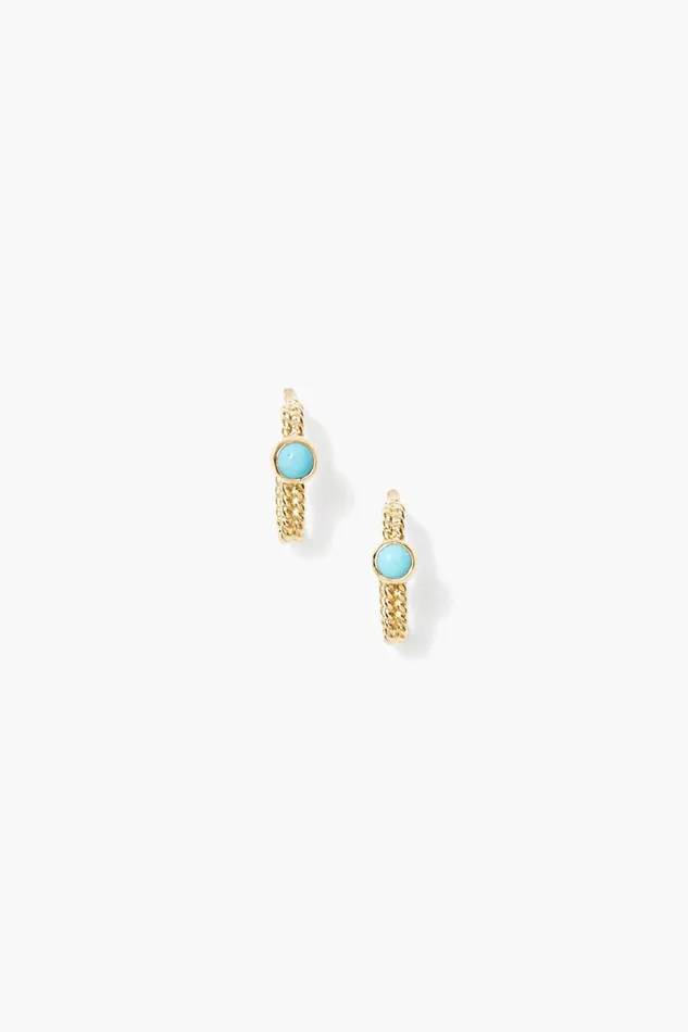 Chan Luu Earrings Women Rhodes Hoop Earrings Turquoise