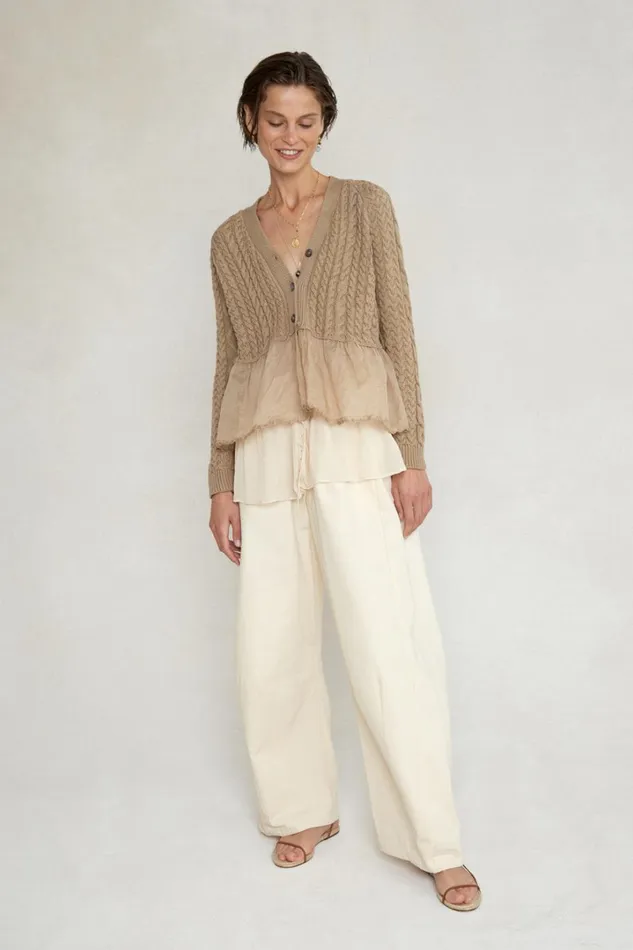 Chan Luu Knitwear Women Rebecca Cardigan Almondine