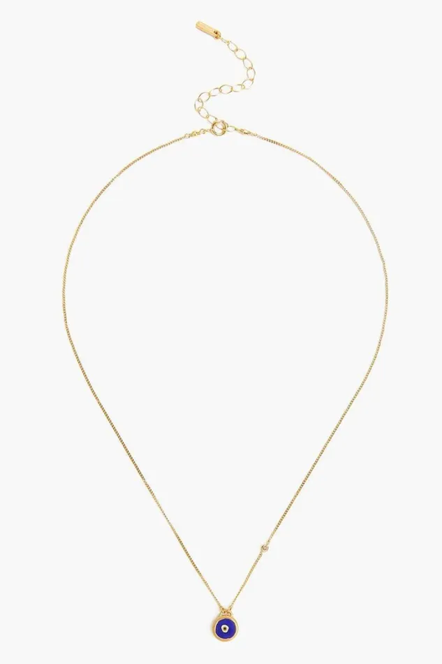 Chan Luu Necklaces Women Blue Evil Eye Necklace With Champagne Diamond