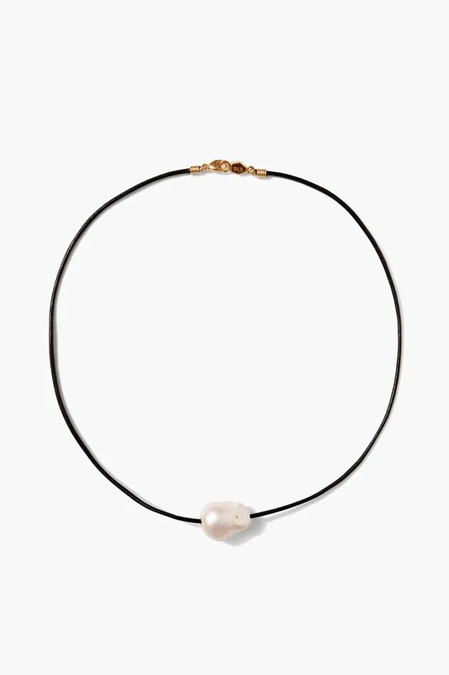 Chan Luu Necklaces Women Isla Pearl Necklace Black