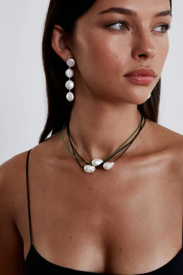 Chan Luu Necklaces Women Isla Pearl Necklace Black